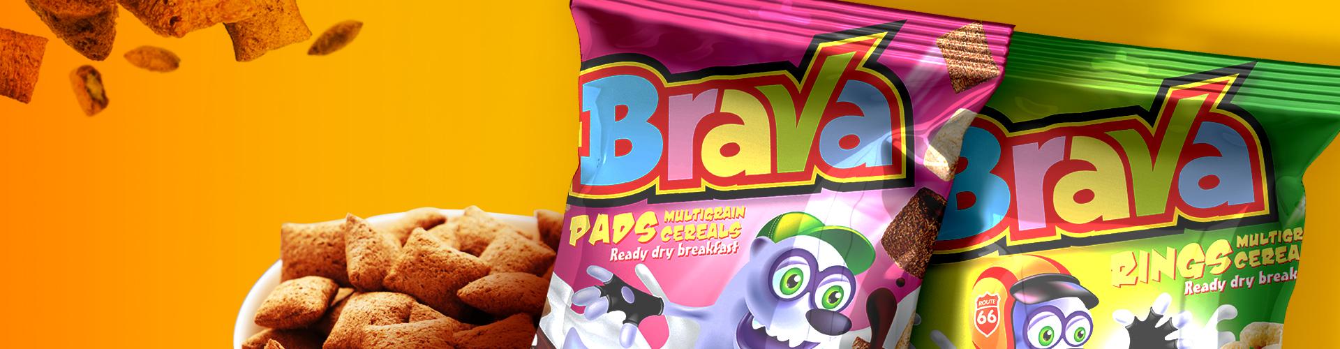 Разработка дизайна упаковки хлопьев Brava